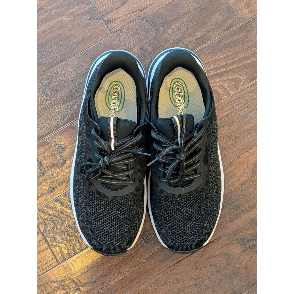 NEW Orthofeet Nira Women's Hands Free Black Orthotic Sneakers ~ Size 9 X-Wide EE - Picture 2 of 6